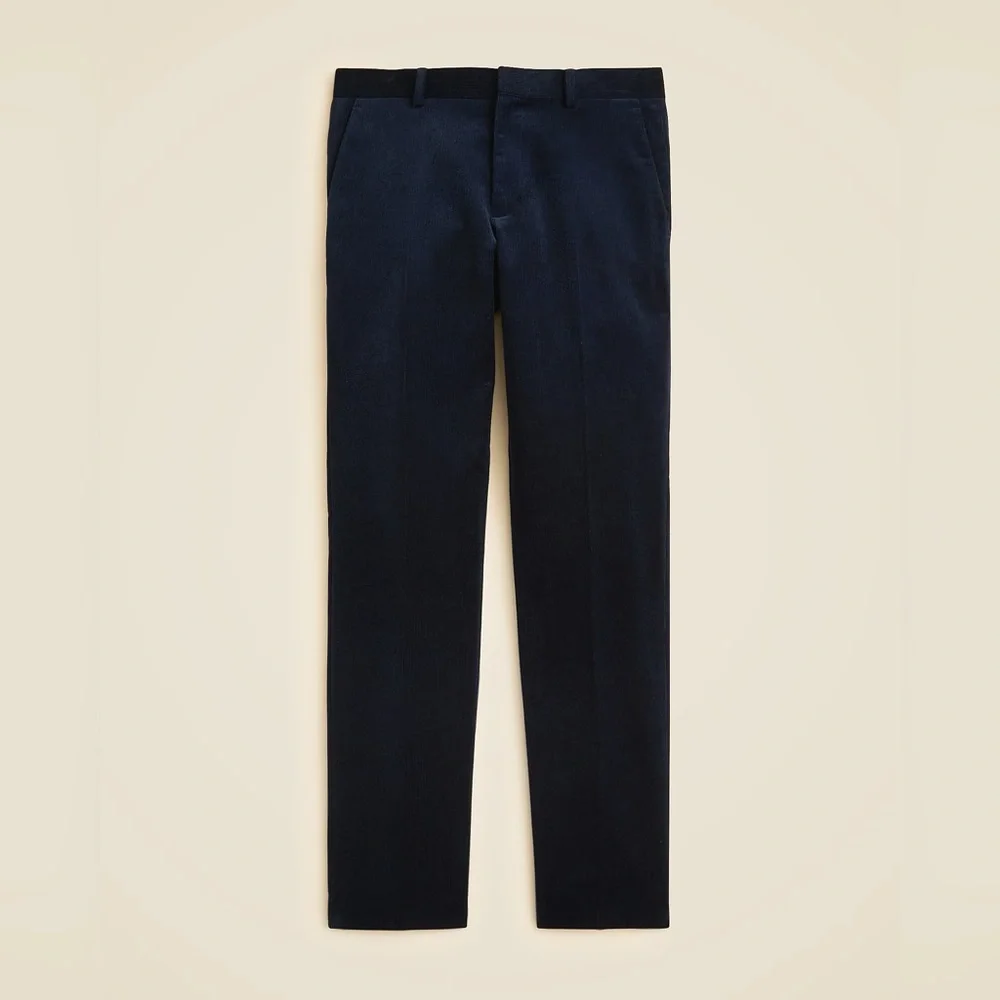 J CREW Ludlow Slim-fit suit‎ pant in Italian corduroy in Navy 32 NWT $298 CL279